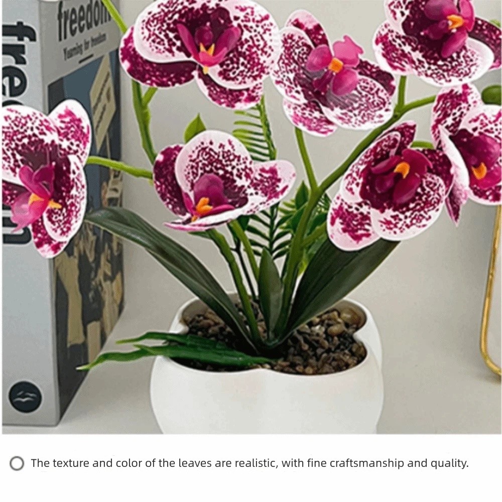 Bonsai Garden Kit - Multi-Bloom Simulated Butterfly Orchid DIY Faux