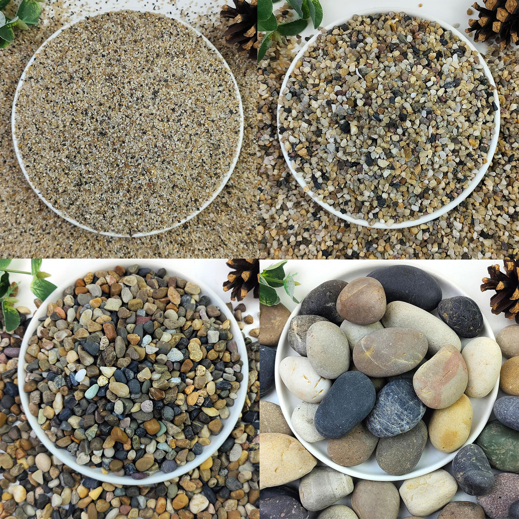 Bonsai Soil Akadama - Natural River Rocks, 1/4