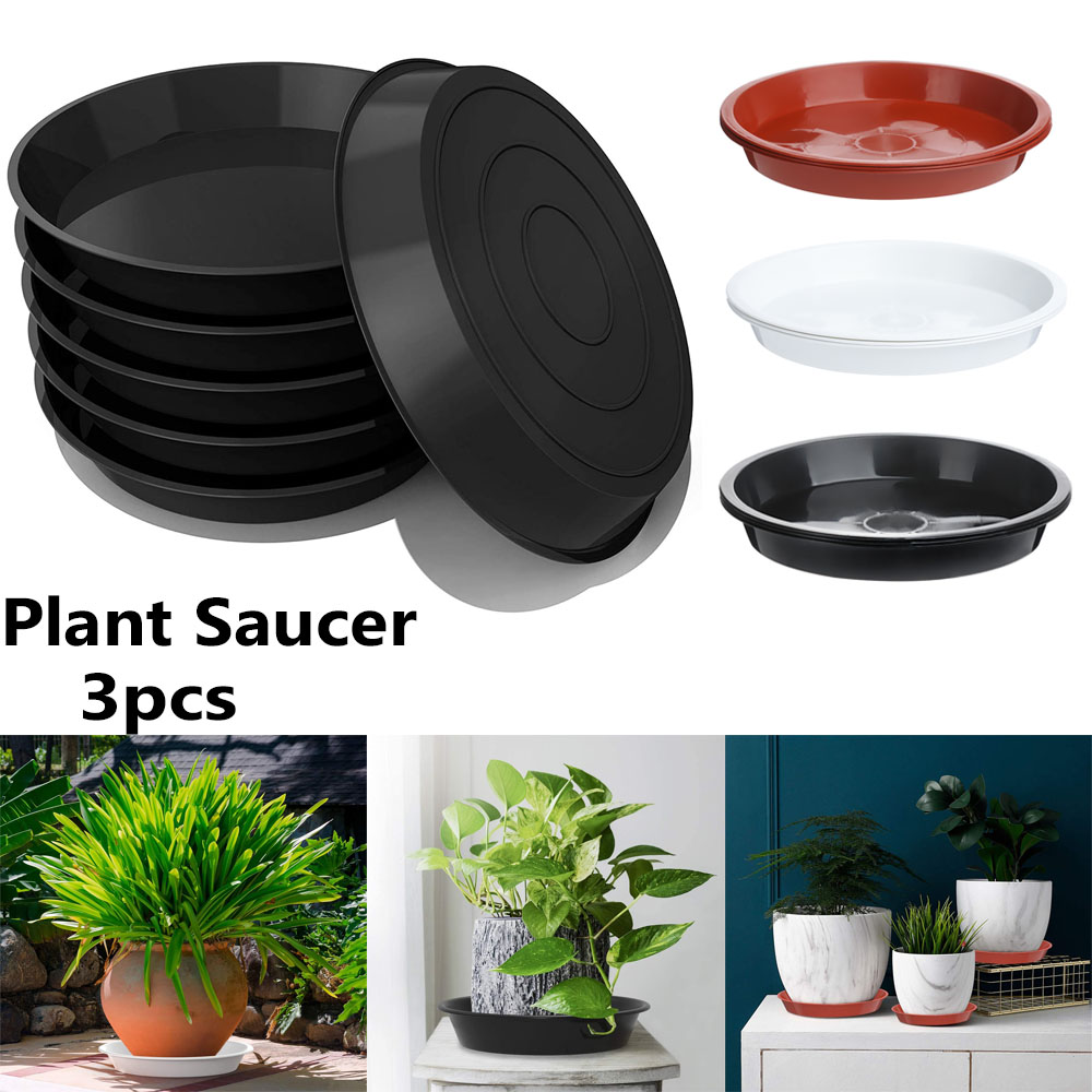 3Pcs Round Shaped Plant Trays  - Drip Tray Saucer บทวิจารณ์และราคา