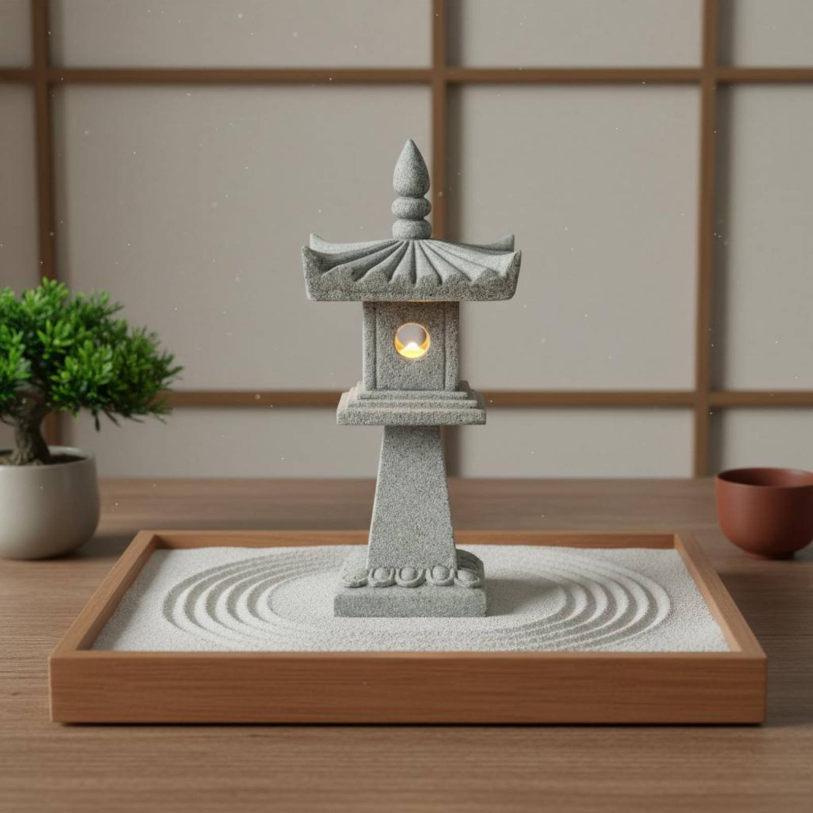 Miniature Stone Lantern Antiqu - Bonsai Garden Plants บทวิจารณ์และราคา