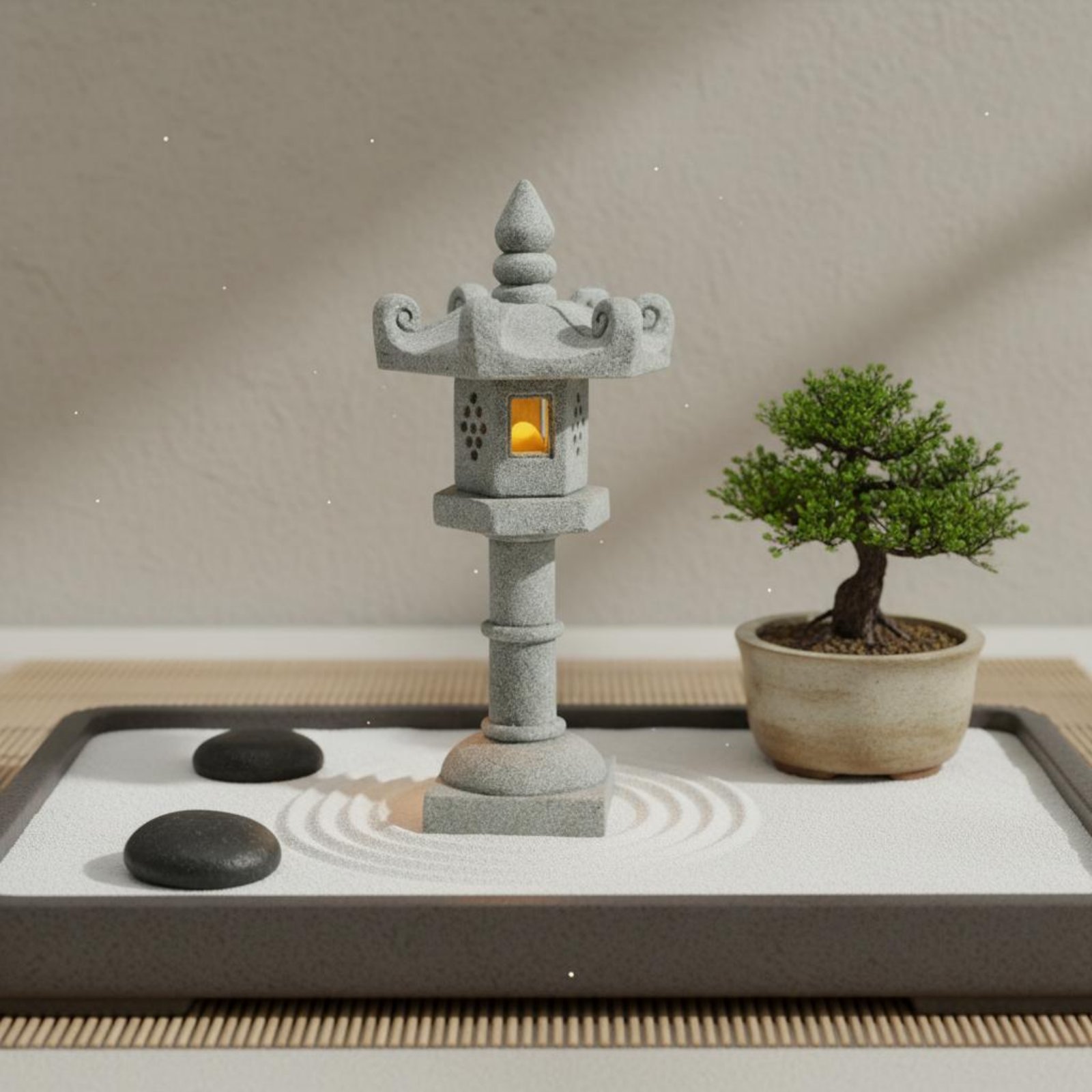Miniature Stone Lantern Antiqu - Bonsai Garden Plants บทวิจารณ์และราคา