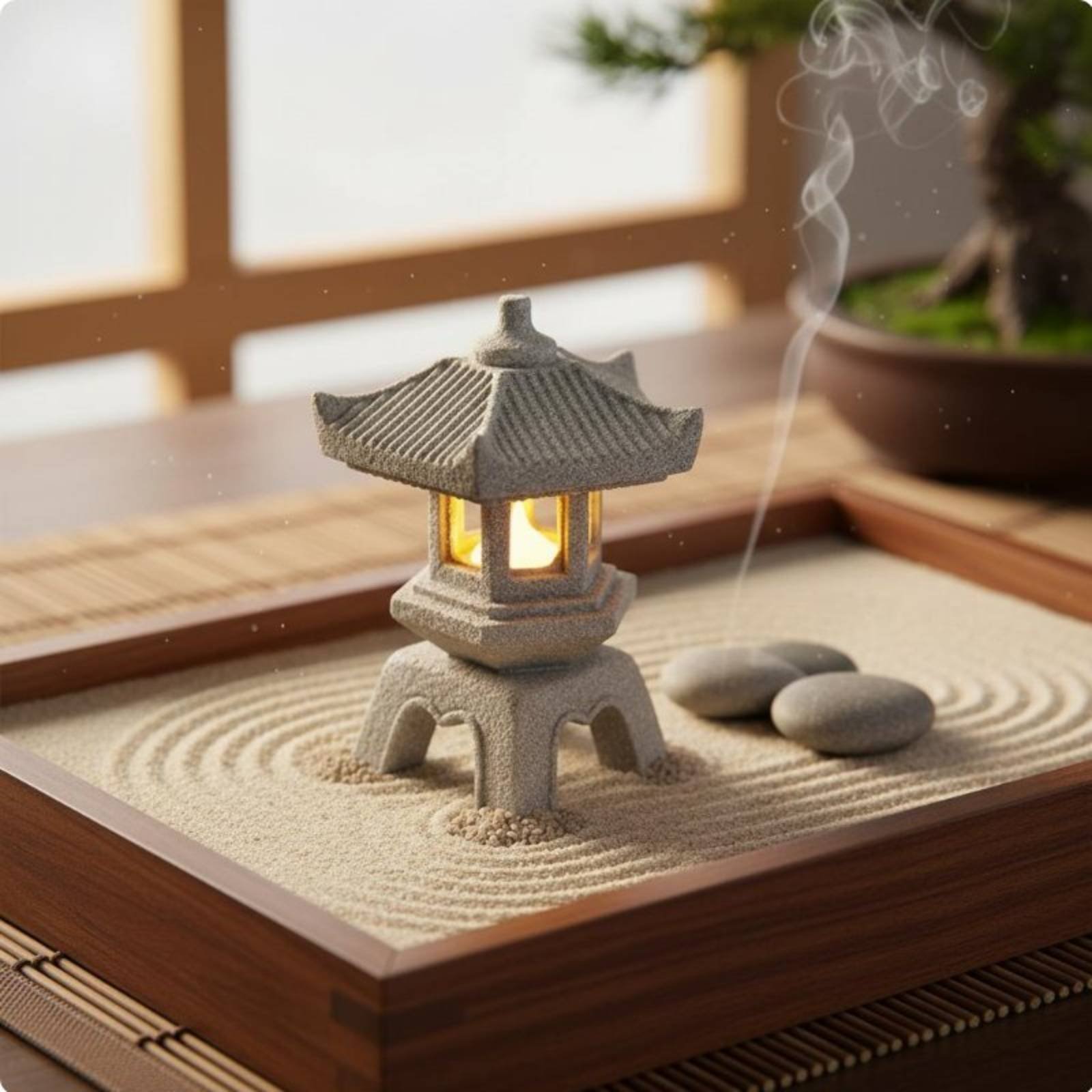 Miniature Stone Lantern Antiqu - Bonsai Garden Plants บทวิจารณ์และราคา