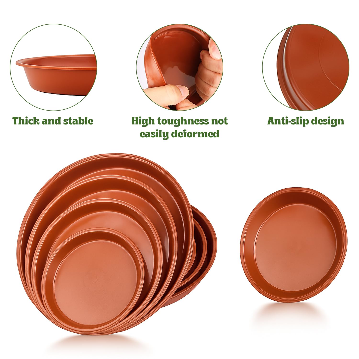 12 Pack Plant Pot Saucers – 4  - Drip Tray Saucer บทวิจารณ์และราคา