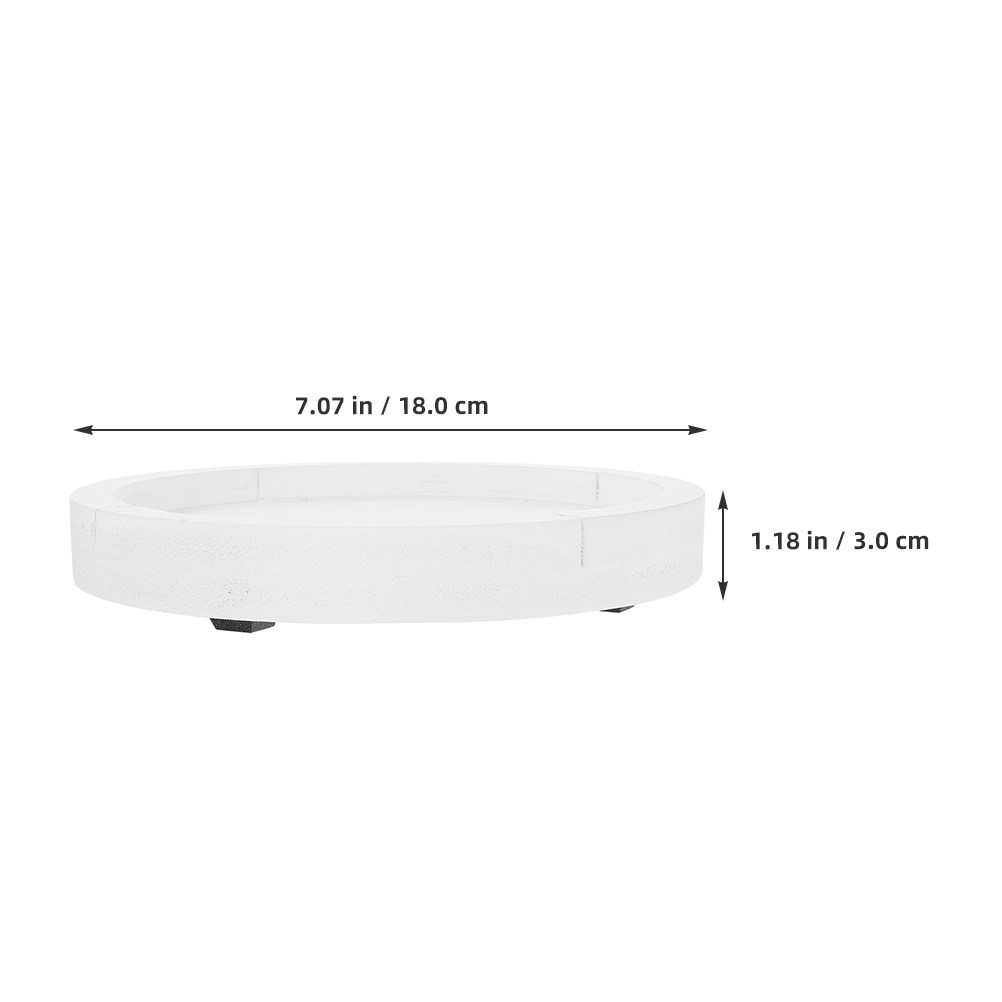 Thickened White Round Cement-L - Humidity Tray Pebble บทวิจารณ์และราคา