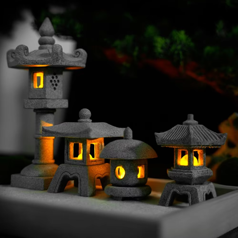 Mini Pagoda Lantern Light Gard - Bonsai Garden For Home บทวิจารณ์และราคา