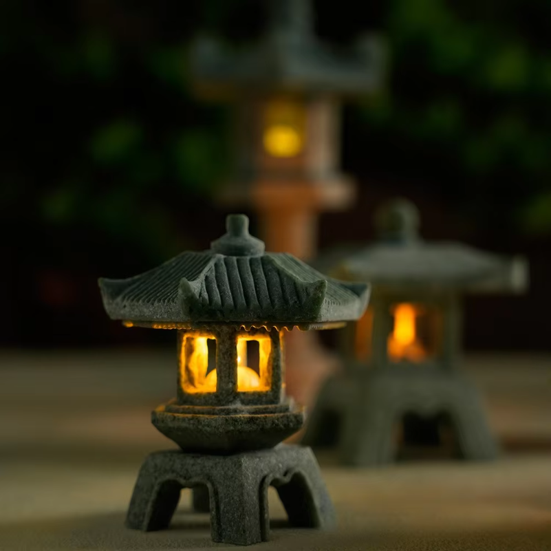 Mini Pagoda Lantern Light Gard - Bonsai Garden For Home บทวิจารณ์และราคา