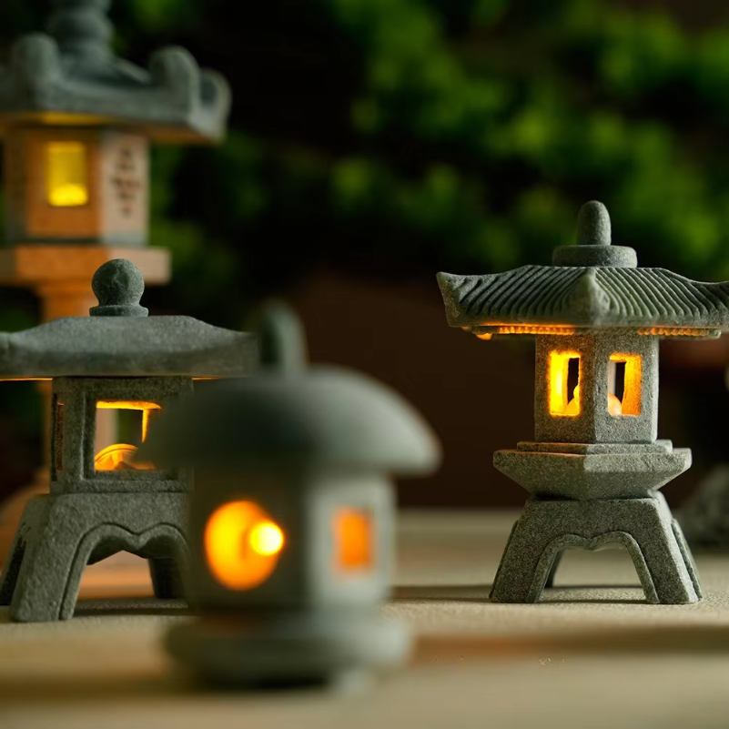 Mini Pagoda Lantern Light Gard - Bonsai Garden For Home บทวิจารณ์และราคา