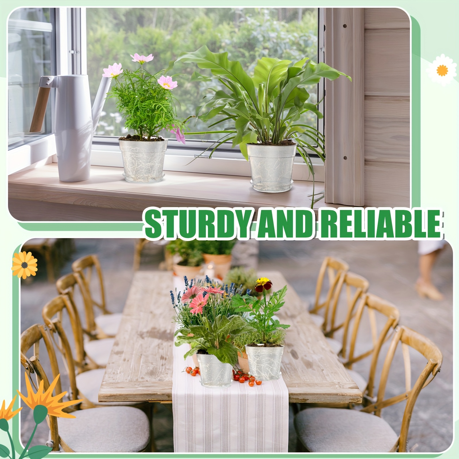 10pcs 9 Inch Clear Nursery Pot - Drip Tray Saucer บทวิจารณ์และราคา