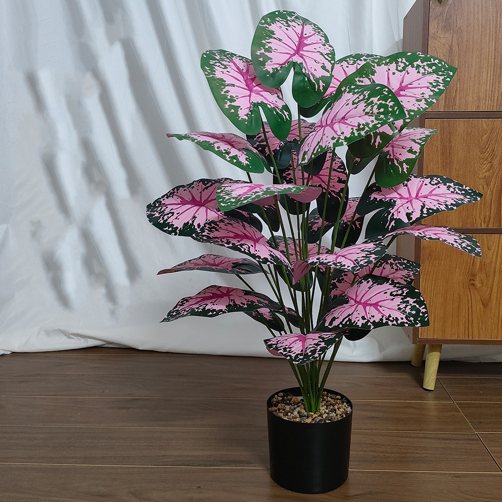 Pink Leaf Potted Plants Fake A - Bonsai Garden Kit บทวิจารณ์และราคา
