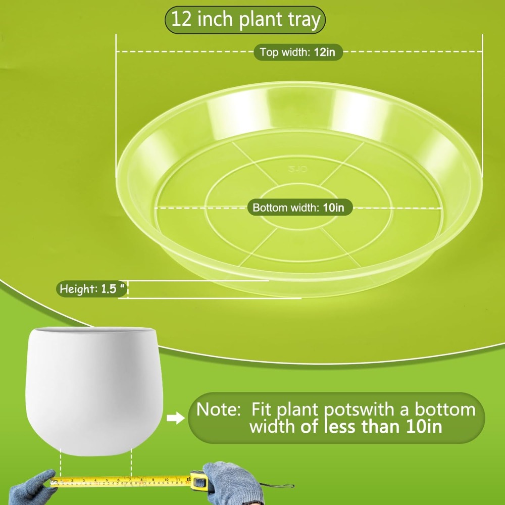 Clear Plant Saucers 4-22 Inch, - Drip Tray Saucer บทวิจารณ์และราคา