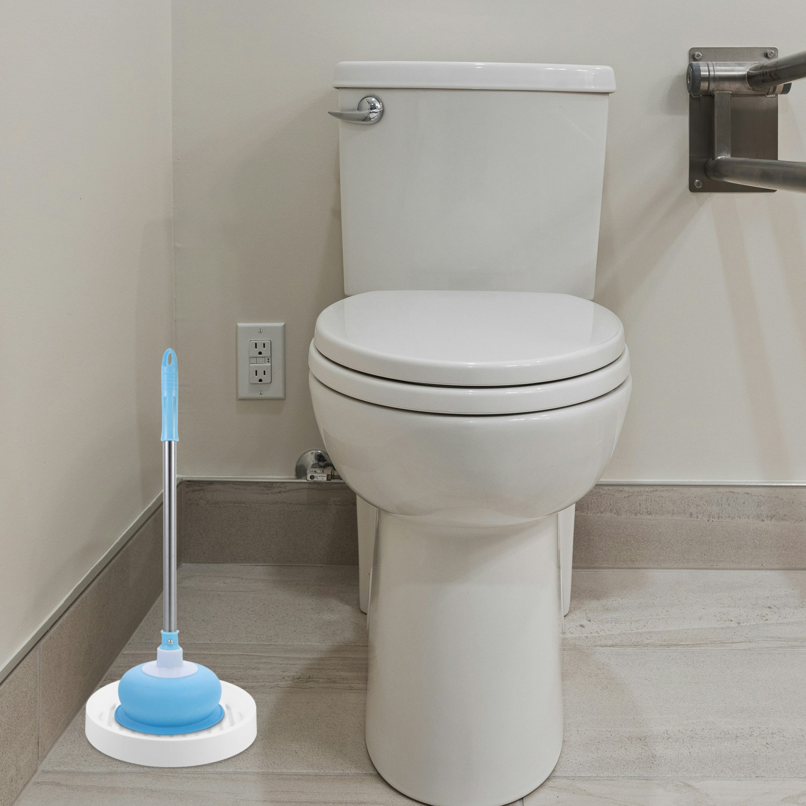2Pcs Toilet Plunger Mat Round  - Drip Tray Saucer บทวิจารณ์และราคา