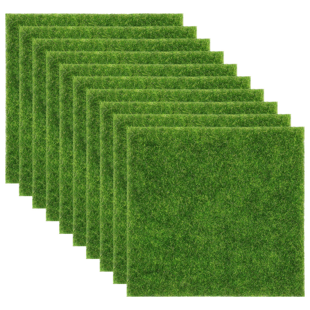 10 Pcs Artificial Grass Mat 15 - Bonsai Garden For Home บทวิจารณ์และราคา
