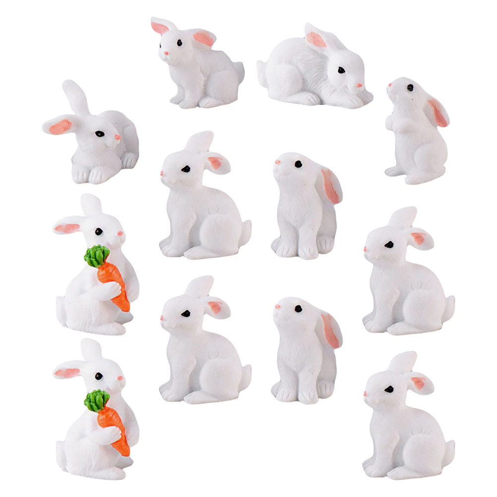 12Pcs Mini Resin Bunny Decor L - Bonsai Garden Plants บทวิจารณ์และราคา